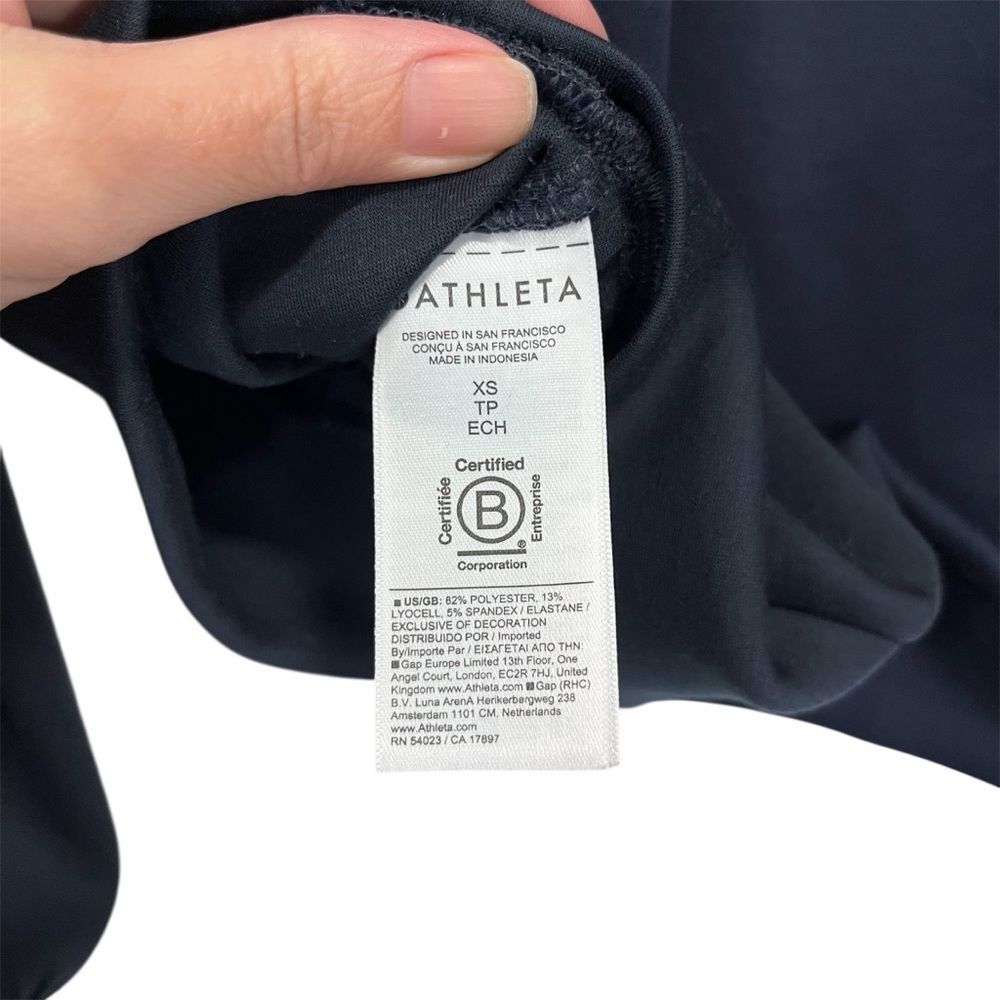 Athleta Allure 1/4 Zip Pullover Sweatshirt Blue XS - Picture 8 of 9